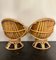 Mid-Century Bamboo Papasan Swivel Chairs, 1968, Set of 2, Image 3