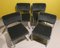 Steel and Gray Velvet Dining Chairs, Italy, 1970s, Set of 4 2