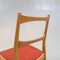 Vintage Teak Dining Chair with Red Fabric Seat, Sweden, 1960s 4