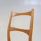 Vintage Teak Dining Chair with Red Fabric Seat, Sweden, 1960s, Image 2