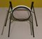 Metal and White Skai Armchairs, Italy, 1980s, Set of 4 5