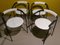 Metal and White Skai Armchairs, Italy, 1980s, Set of 4 8