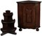 Antique Baroque Corner Cabinet in Walnut, 1800 2