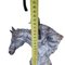 Escultura de barro vintage de un jinete a caballo, Imagen 3