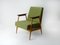 Grüner Vintage Sessel aus Buche, 1960er 1