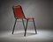 Black Enamel & Hand Stitched Saddle Leather Dining Chair in the style of Charlotte Perriand, 1970s 14