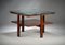 Mid-Century Modern Verde Alpi Marble & Mahogany Side Table, 1990s 1