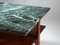 Table d'Appoint Mid-Century Moderne en Marbre Verde Alpi et en Acajou, 1990s 15
