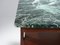 Tavolino Mid-Century moderno in marmo Verde Alpi e mogano, anni '90, Immagine 13