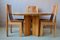 Vintage Brutalist Table and Chairs by Luigi Gorgoni for Maison Regain, 1980s, Set of 5 1