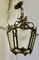 Lampada a sospensione decorativa a forma di lanterna in ottone dorato, Francia, Immagine 1