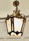 Lampada a sospensione decorativa a forma di lanterna in ottone dorato, Francia, Immagine 4