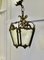 Lampada a sospensione decorativa a forma di lanterna in ottone dorato, Francia, Immagine 2