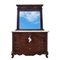 Dressing Table in Mahogany with Marble Countertop with Mirror, Set of 2 1