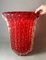 Rote Italienische Vintage Murano Glasvase von Barovier & Toso, 1955 20