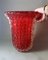 Jarrón italiano vintage de cristal de Murano rojo de Barovier & Toso, 1955, Imagen 19
