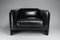 Italian Black Leather Lounge Chair by Tito Agnoli for Poltrona Frau, 1994 3