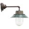 Lámpara de pared industrial vintage de vidrio claro y esmalte, Imagen 1