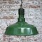 Vintage American Industrial Green Enamel Pendant Light 4