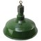 Vintage American Industrial Green Enamel Pendant Light, Image 2