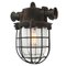 Vintage Industrial Clear Glass & Iron Pendant Lamp 1