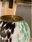 Lampe à Suspension Murrine Sphere Verte et Noire en Verre de Murano par Simoeng 3