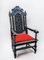 Antique Oak Country House Throne Armchair 1
