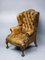 Tan Leather Buttoned Back Armchair, Image 1