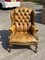 Tan Leather Buttoned Back Armchair 9