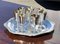 English Silver-Plated Goblets on Tray, Set of 9 1