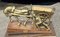 Large Brass Centrepiece of Farmer with His Horse & Cart 1