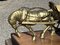 Large Brass Centrepiece of Farmer with His Horse & Cart, Image 3