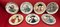 Jester, Falconer, Mayor, Squire, Huntsman, Admiral & Doctor Plates from Royal Doulton, Set of 7 1