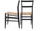 Black Chairs attributed to Gio Ponti for Cassina Superleggera, Italy, 1960s, Set of 2, Image 4