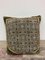 Late 19th Century Green Cushion with Applied Needle Work and Bead Work 1