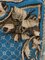 Cojín victoriano tardío de abalorios en azul, Imagen 4