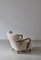 Danish Modern Lounge Chair in Oak and Sheepskin, Denmark, 1940s, Image 13