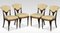 Ebony and Amboyna Side Chairs, Set of 4 5