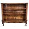 Mid-Century Italian Walnut Burl Wood Three Shelves Open Bookcase Library, 1950s 1