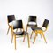 Mid-Century Austrian P7 Stacking Chairs in Dark Brown Beech attributed to Roland Rainer, 1950s 6