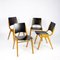 Mid-Century Austrian P7 Stacking Chairs in Dark Brown Beech attributed to Roland Rainer, 1950s, Image 6