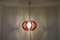 Lámpara de techo de acrílico rojo, años 70, Imagen 2