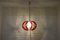 Red Acrylic Ceiling Lamp, 1970s 2