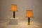 Brass & Silk Table Lamps, 1970s, Set of 2 2