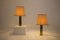 Brass & Silk Table Lamps, 1970s, Set of 2, Image 2