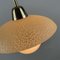 Cream Textured Glass and Brass Pendants, Sweden, 1950s 11