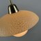Cream Textured Glass and Brass Pendants, Sweden, 1950s, Image 11