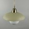Cream Textured Glass and Brass Pendants, Sweden, 1950s, Image 9