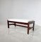 Mid-Century Modern Bench in Wood and White Boucle, Italy, 1960s 3