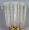 Art Deco Brass Mounted Murano Glass Sconces by Ercole Barovier, 1940, Set of 2, Image 4